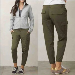 PRANA Sage Olive Green Jogger Hiking Cargo Pants Size 10